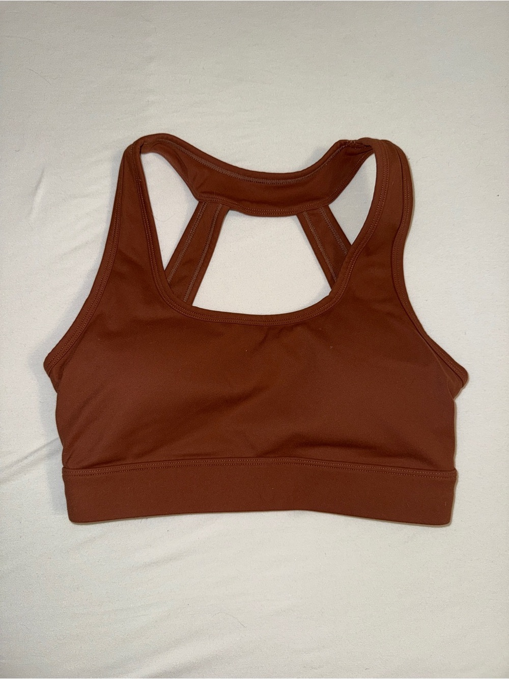 Racerback Sports Bra - Brown